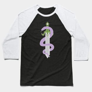 Sword and Snake (Genderqueer Colors) Baseball T-Shirt